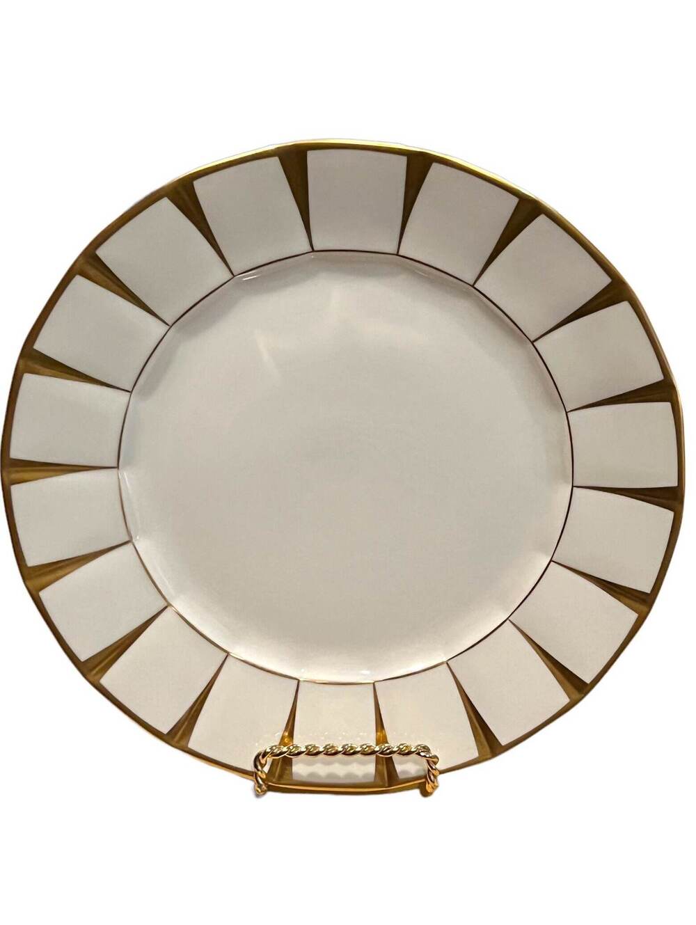 Vtg German Forstenberg Grecque Athena Gold Luncheon Plate  ~9 1/2”